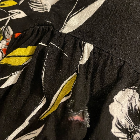 Free People Brand Size Large Bella Printed Tunic Babydoll Dress **Flawed** - Picture 3 of 8